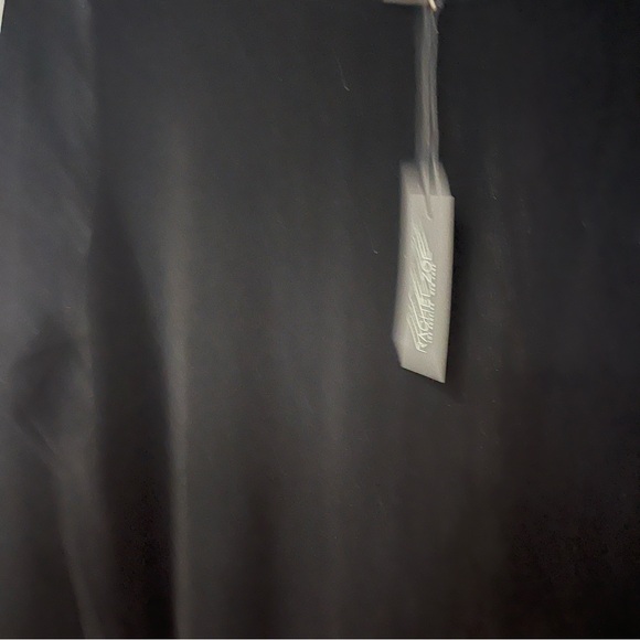 COPY - Rachel Zoe black faux velour long sleeve belt Excellent top size large - Picture 3 of 10